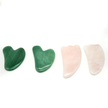 Natural Jade Rose Quartz Gua Sha Scraping Facial Massage Tool